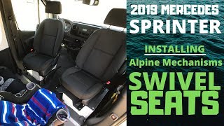 Installing SWIVEL SEATS on my 2019 Sprinter  VANLIFE [upl. by Itsud]