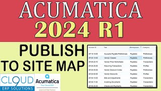 Acumatica 2024 R1  Publish Screens to Site Map User Interface [upl. by Fisk315]