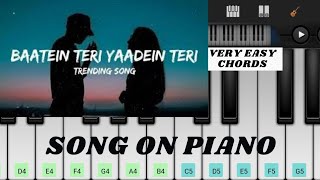 baatein teri yaadein teri piano tutorial  Jo hai hua jane bhi de  easy Chords  copyhell  YouTube [upl. by Borlow]