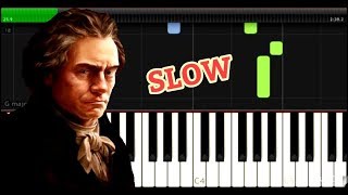 Beethoven  Ecossaise in G Major WoO 23  Easy Piano Music  SLOW [upl. by Louisa569]