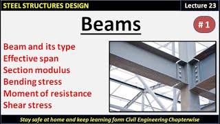 Beams  Effective span  Section modulus  Lateral restraint beams  Moment of resistance [upl. by Nilatak]