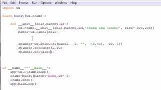 wxPython Programming Tutorial  11  Spinners [upl. by Llezom]