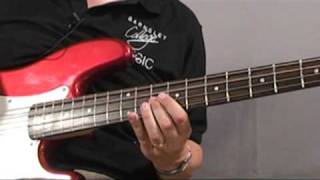 Bass Guitar technique C Minor Arpeggio Two Octaves with Nigel Chapman [upl. by Ardnat]