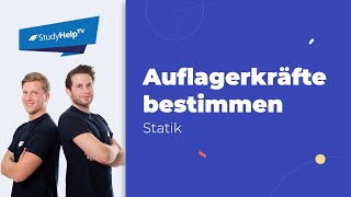 Auflagerkräfte bestimmen Technische Mechanik StudyHelp [upl. by Hairaza]