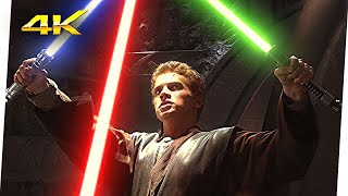 ObiWan amp Anakin vs Conde Dooku  Star Wars  El Ataque De Los Clones 2002 Clip 4K UHD LATINO [upl. by Nilloc]