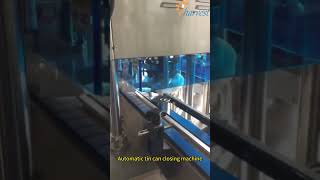 Automatic easy open lid crimping machine Tin canister seaming machine [upl. by Grosmark]