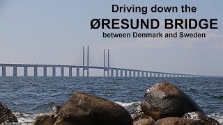 Driving down the Øresund Bridge between Denmark and Sweden [upl. by Haiacim]