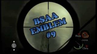 Resident Evil 5  Badge of Honor AchievementTrophy All 30 BSAA Emblems [upl. by Lorin]