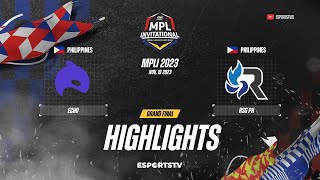 Echo vs RSG PH HIGHLIGHTS MPLI 2023 GRAND FINAL  ECHO vs RSG [upl. by Nnahgem592]