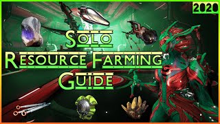 Best Solo Resource Farming Guide  Warframe Resource Farming Guide 2021 [upl. by Magulac]