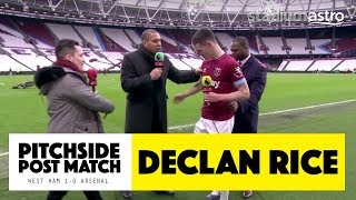 PITCHSIDE Declan Rice post match reaction  West Ham 1  0 Arsenal  Astro SuperSport [upl. by Arevle]