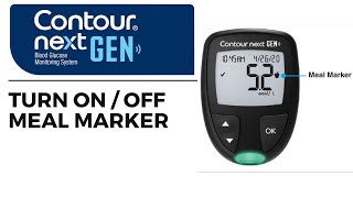 Turn ON or OFF Meal Marker in Contour Next Gen I Contour Plus Elite Blood Glucose meter [upl. by Lin]