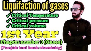 Liquifaction of gases  Critical Temperature pressure amp Volume  11th class chemistry  chno3 [upl. by Morgan]