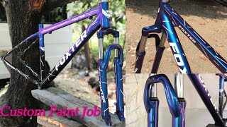 Repaint TUTORIAL IDEA  How to Paint a Bike Professionally chameleonpaint [upl. by Etyak]