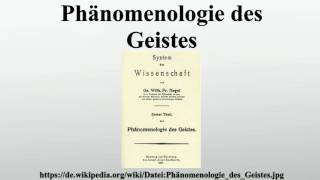 Phänomenologie des Geistes [upl. by Llenoil]