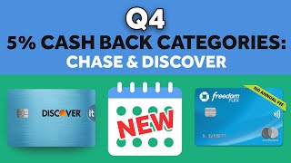 📣NEW Q4 Categories for Discover It Cash Back amp Chase Freedom Flex  📅 5 Cash Back Calendars 2023 [upl. by Acilgna]