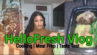 HELLO FRESH COOKING VLOG unsponsored RECIPES  MEAL PREP  REVIEW [upl. by Bihas]