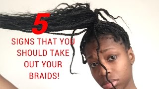 5 SIGNS THAT YOU SHOULD TAKE OUT YOUR BOX BRAIDS [upl. by Aleedis]