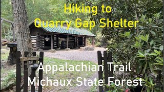 Hiking to Quarry Gap Shelter on the Appalachian Trail Michaux State Forest [upl. by Laius]