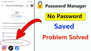 How to Save Password in Password Manager 2024  Google passwords Manager Not save problem [upl. by Shinberg12]