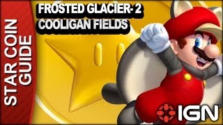 New Super Mario Bros U 3 Star Coin Walkthrough  Frosted Glacier2 Cooligan Fields [upl. by Nosnej]