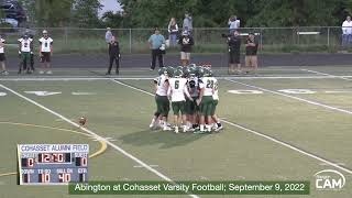 Abington Green Wave at Cohasset Skippers Varsity Football September 9 2022 [upl. by September721]