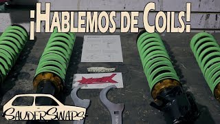 COMO INSTALAR COILOVERS SUSPENSIÓN AJUSTABLE  SauderSwaps [upl. by Auqinehs]