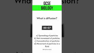 GCSE Biology Paper 1 Diffusion  Science Quiz Question 143 [upl. by Asyl]