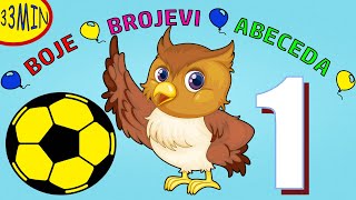 BOJE  BROJEVI  ABECEDA 🟡 Učimo Brojeve  Boje  Abecedu Slova Za Djecu 🟡 Ucimo Decu Zivotinje 🔵 [upl. by Galvin360]