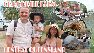 Trying Crocodile Meat For The First Time  CROCODILE FARM  Queensland Australia artemenkosvlog [upl. by Nicram]