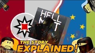 ROBLOX The Lore of HELLMET Explained  Dummies versus Noobs [upl. by Ecnerwal]