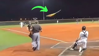 Batter Hits Umpire in Head with Bat [upl. by Arehs859]