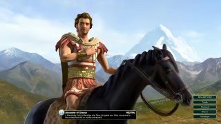 Civilization V Leader  Alexander of Greece Introduction [upl. by Aneekahs531]