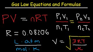 Gas Laws  Equations and Formulas [upl. by Maxie]