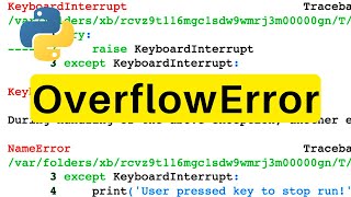 OverflowError  Python  Tutorial [upl. by Otsuj]