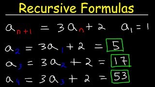 Recursive Formulas For Sequences [upl. by Redneval]