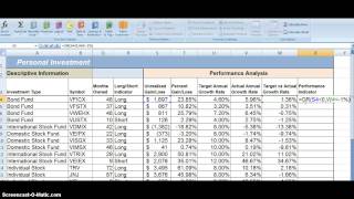 Investment Portfolio excel [upl. by Tews]