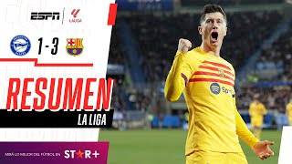 ¡GOLAZO DE LEWANDOWSKI PARA QUE EL BARSA VUELVA AL TRIUNFO  Alavés 13 Barcelona  RESUMEN [upl. by Leonerd]