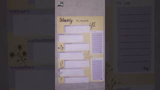 Weekly planner shorts craft art A4 ART n CRAFT [upl. by Tedder]