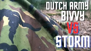 Dutch Army Hooped Bivvy Rain Test In A Storm [upl. by Aicnelav]