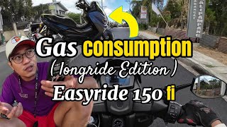 Easyride 150 fi  gas consumption LONGRIDE EDITION  longblackmoto easyride150fi smallyoutuber [upl. by Publia820]