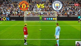 Manchester City vs Manchester United  Penalty Shootout 2024  Haaland vs Man Utd  eFootball PES [upl. by Nitsua631]