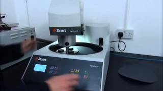 How to operate a Struers Tegrapol 21 Grinder Polisher [upl. by Accebor]