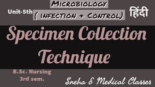 Specimen Collection Technique  infection Control Microbiology [upl. by Netsyrk568]