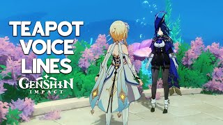 Clorinde Teapot Short Voice Lines  Dialogues  Genshin Impact [upl. by Jard599]