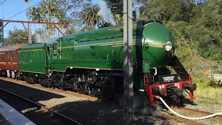 SteamFan Railfanning 13 3801 with Newcastle Flyer at Hawkesbury River 2022 [upl. by Waxman286]