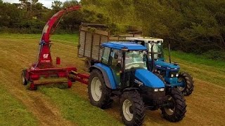 Pit Silage 2018  Goleen West Cork  New Holland Ford JF trailed harvester [upl. by Marabelle]