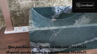 Lavabo bagno in marmo verde [upl. by Calmas]