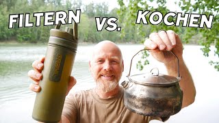 Wasseranalyse filtern vs kochen  Wasserfilter von Grayl im Test FritzMeinecke [upl. by Jung604]