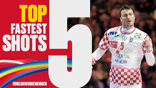 Top 5 Fastest Shots  Day 17  Mens EHF EURO 2020 [upl. by Nuahsyt404]